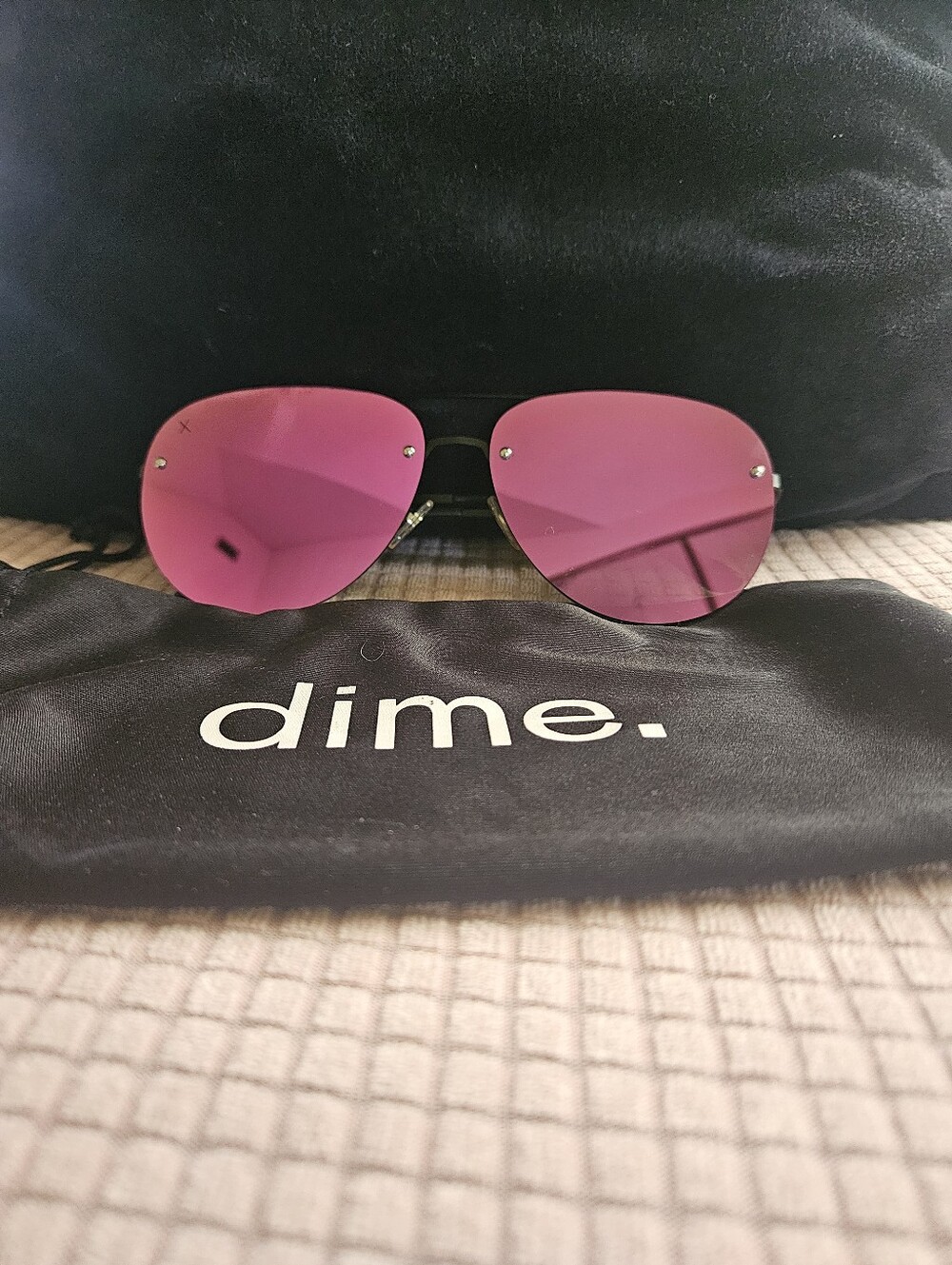 Dime Cienega Purple Aviator Sunglasses